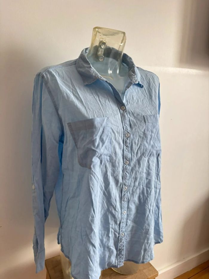 Chemise légère bleu clair amisu taille L - photo numéro 2