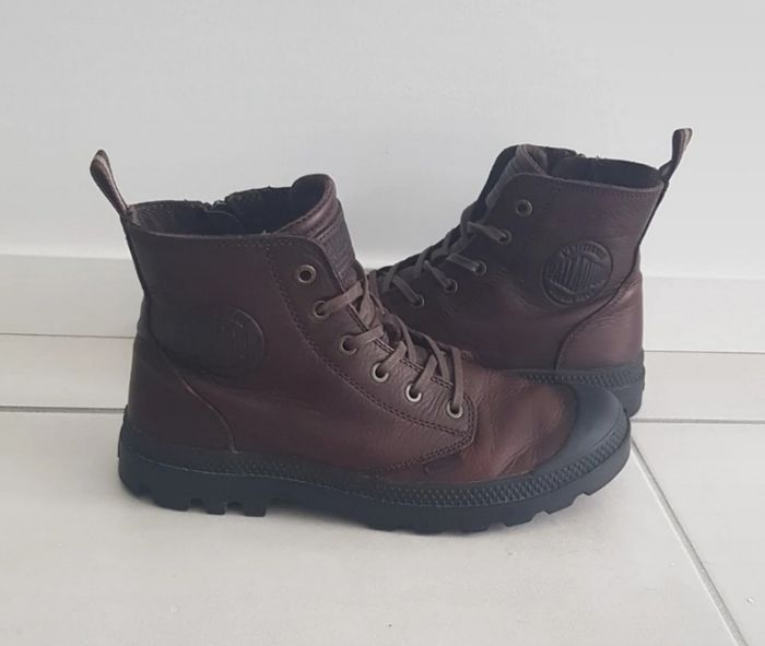🥾 Bottines Palladium Homme Marron en Cuir - photo numéro 2