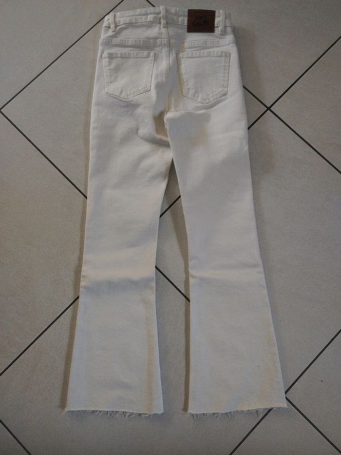 Jeans Cropped Flare blanc Jennyfer taille 32 - photo numéro 3
