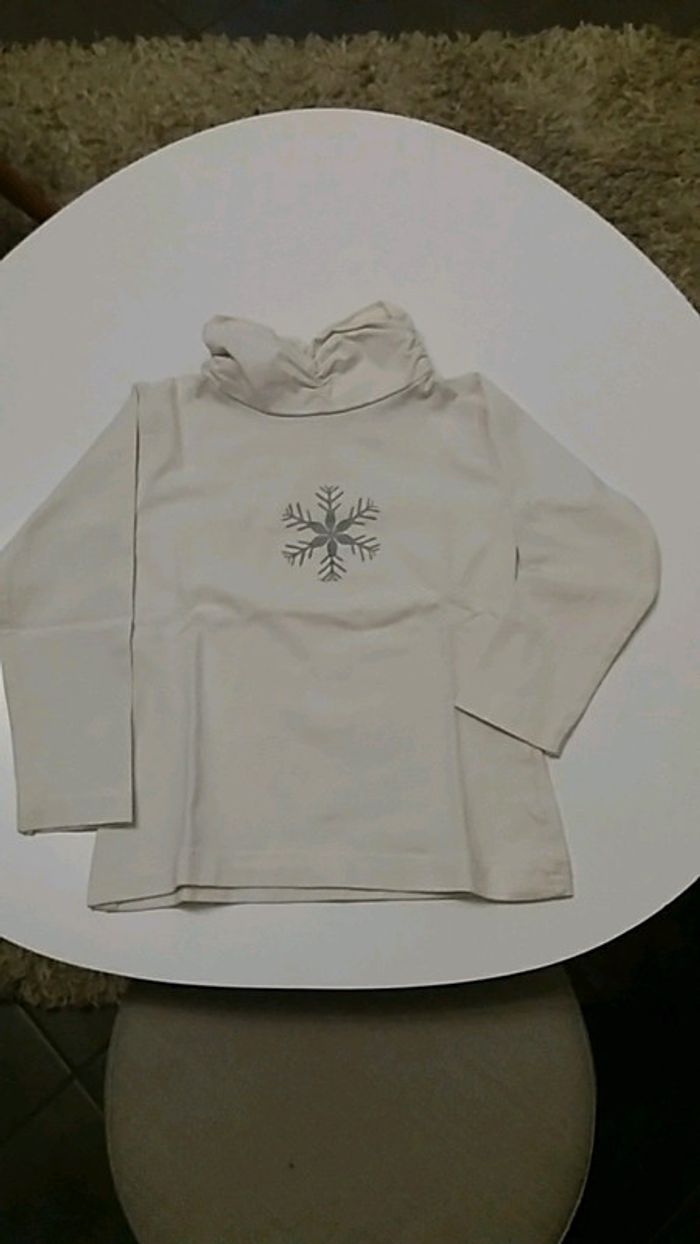 Sous pull à col roulé blanc