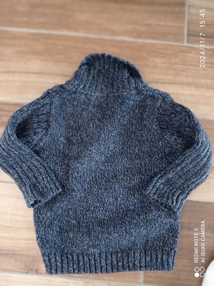 Ensemble 12 mois Jean Camel+ tee shirt 🐹+ pull chiné marine torsadé - photo numéro 13