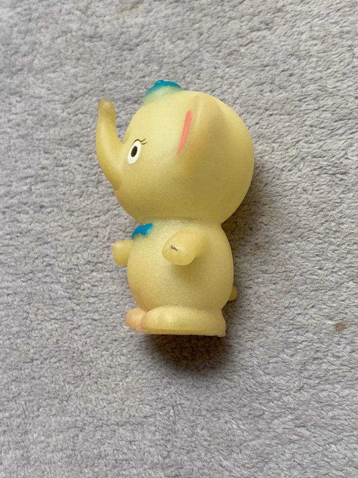Lot de 2 anciennes figurines vintage luminou éléphant et lapin - photo numéro 8