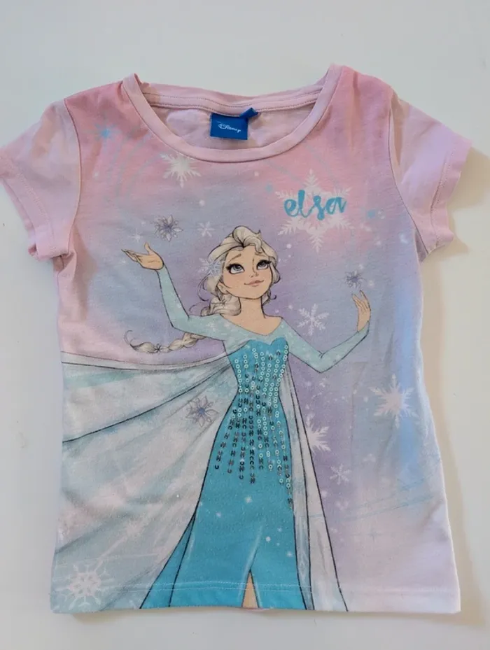 Tee shirt Reine des Neiges Elsa Frozen 4 ans