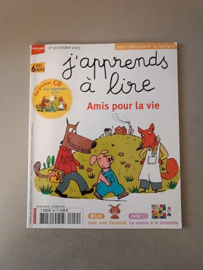 J'apprends à lire amis pour la vie octobre 2003