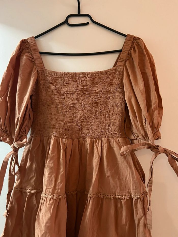 Robe orange foncé / camel taille M - photo numéro 7