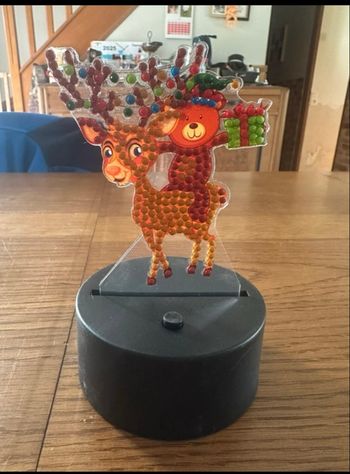 Petite lampe ou veilleuse peinture diamant