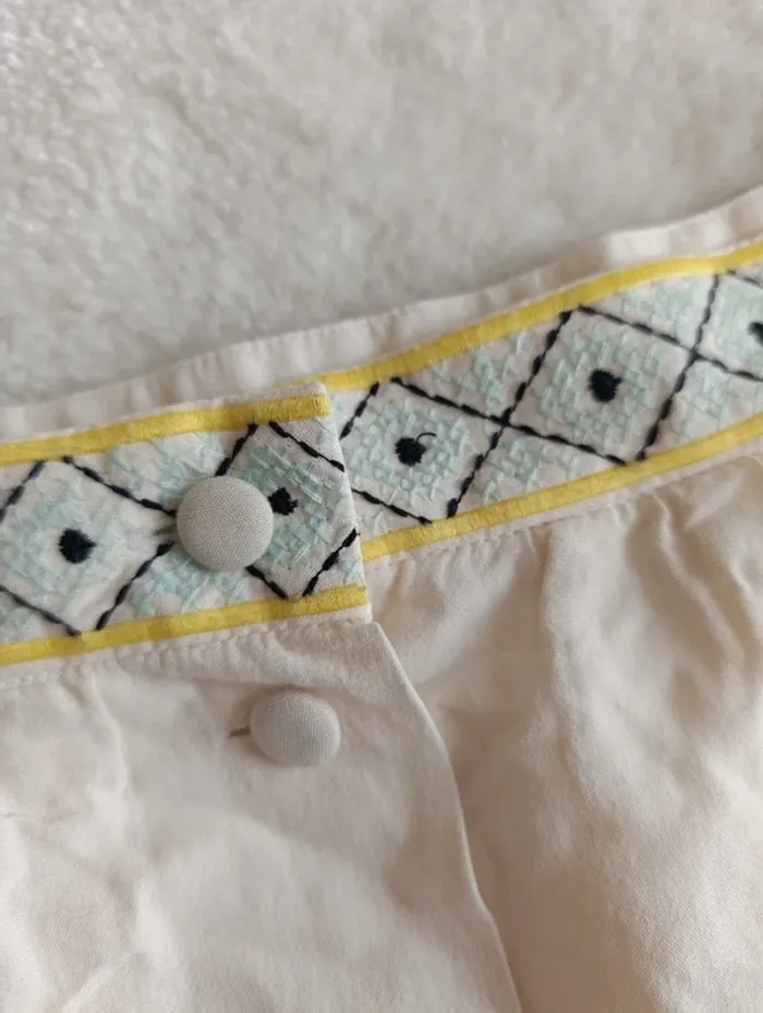 Jupe Comptoir des cotonniers crème 38 soie lin coton modèle Colza/Init - photo numéro 6