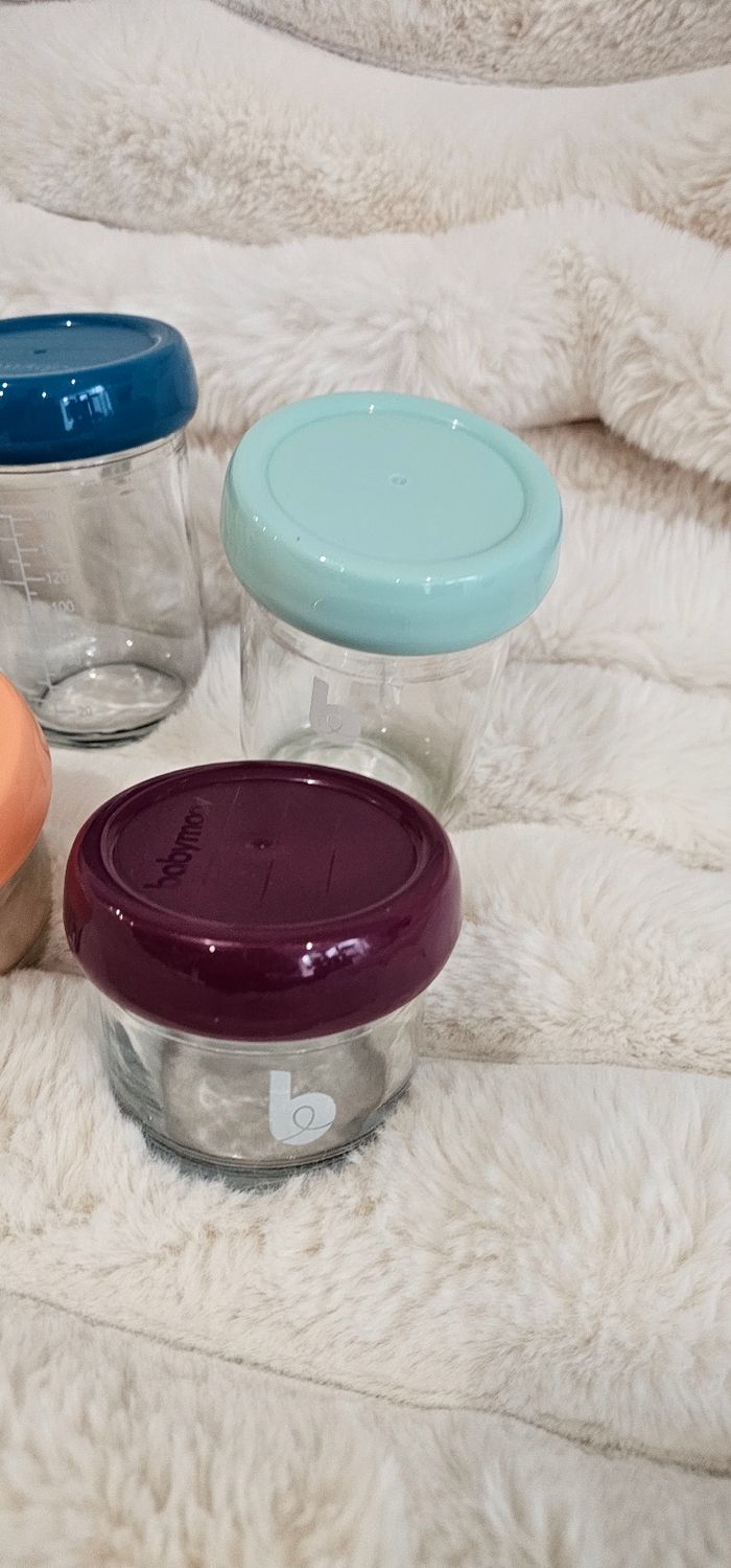 Lot de 8 pots en verre Babybols babymoov en très bon état. - photo numéro 4