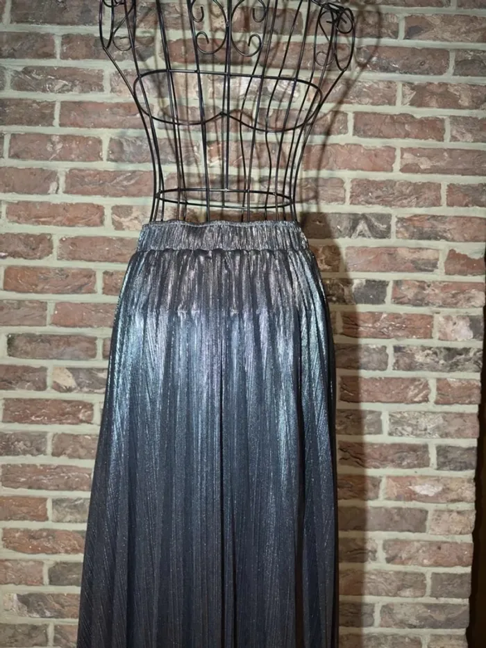 Jupe plissée argentée Molly Bracken Taille S / 36 - photo numéro 10