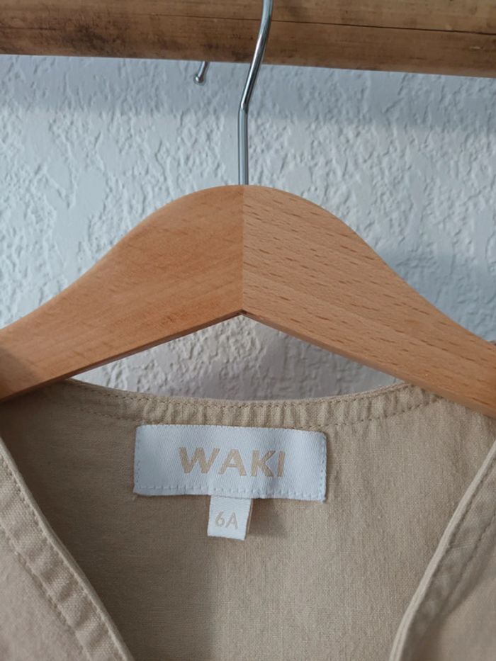 Gilet sans manches coloris beige lin 6 ans - photo numéro 2