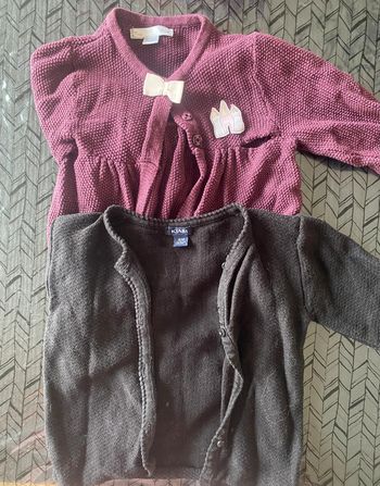 Lot de 2 gilets bébé fille – 12 mois – Kiabi & Mes Petits Cailloux