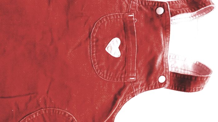 Robe salopette en velours rouge 18 mois - photo numéro 3