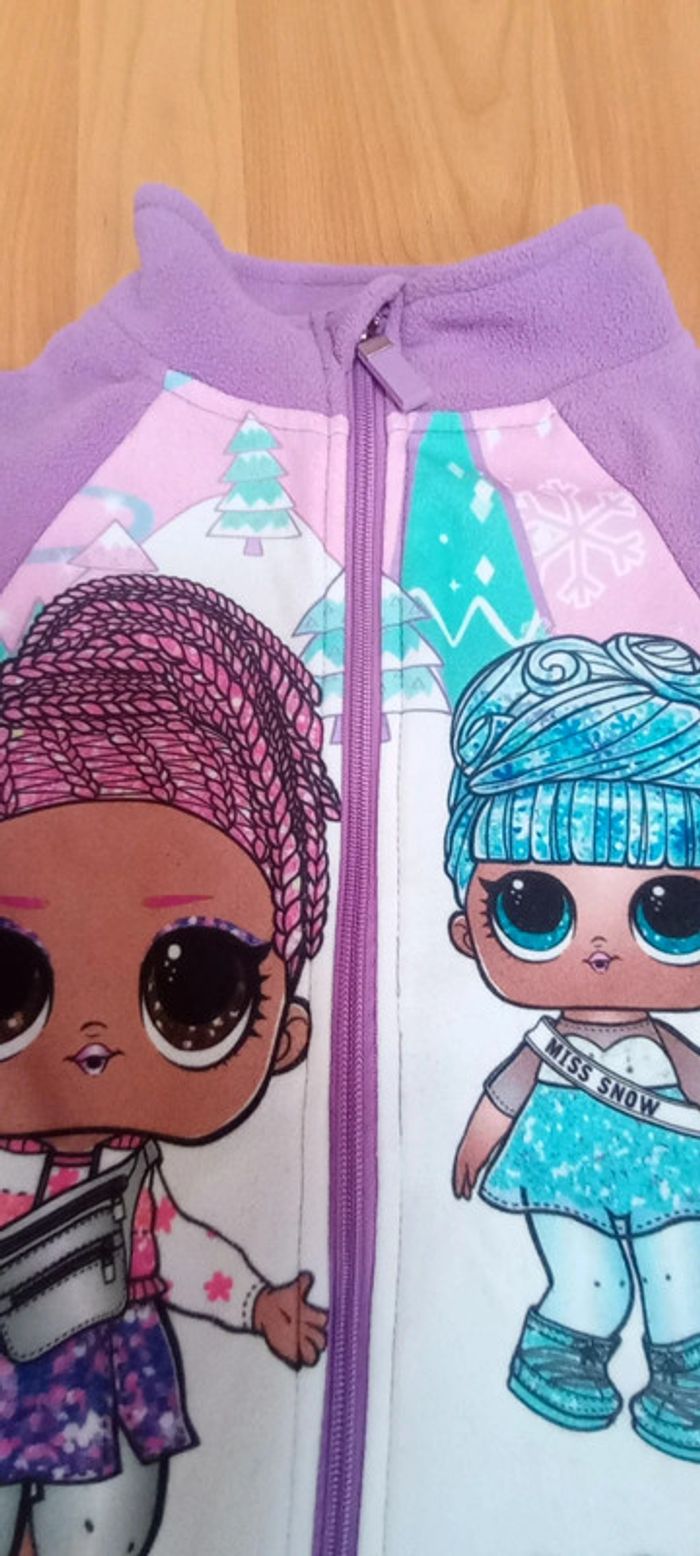 Gilet zippé polar LOL mauve - photo numéro 4