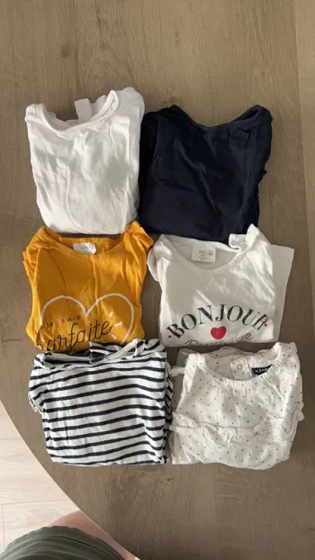 Lot de 6 t-shirts manches longues 12 mois