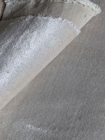 Coupon Tissu velours beige 