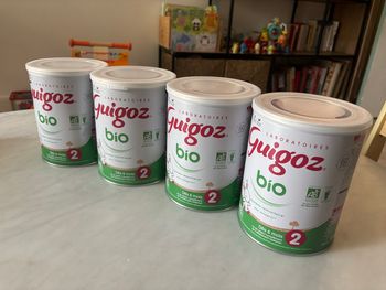 Lot de 4 boites de GUIGOZ BIO 2
