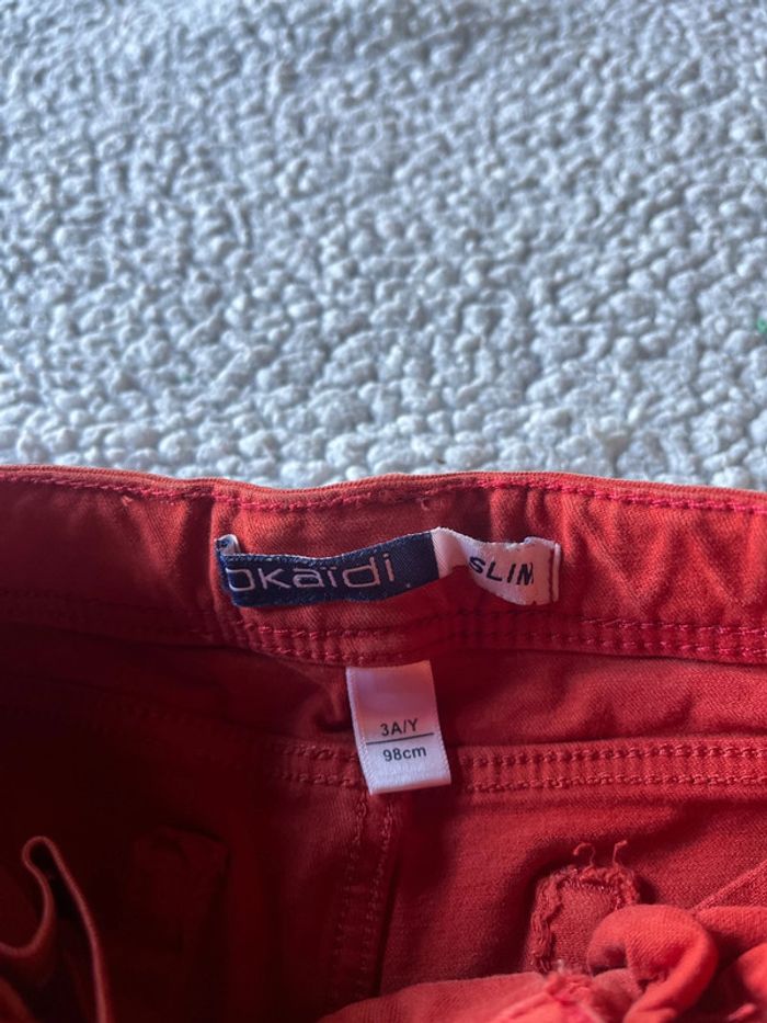 Jean Okaidi Slim rouge 3 ans - photo numéro 3