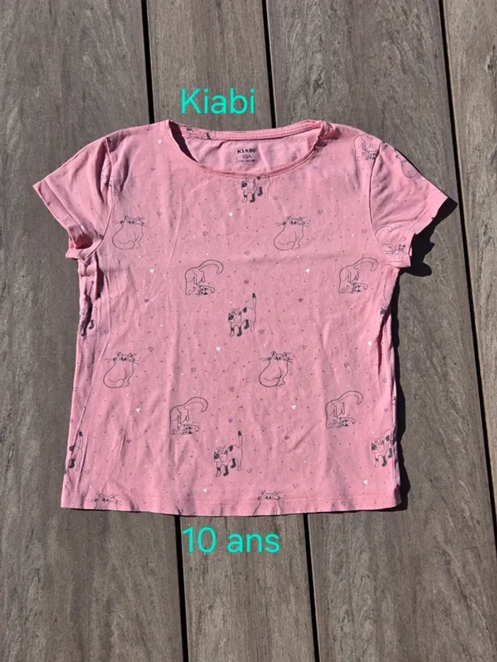 T-shirt chat Kiabi 10 ans
