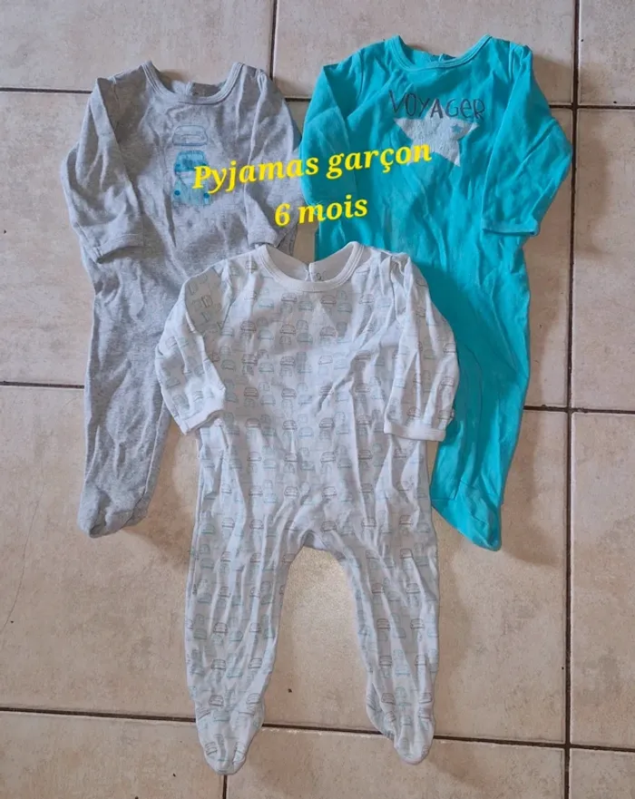 Pyjamas garçon 6 mois