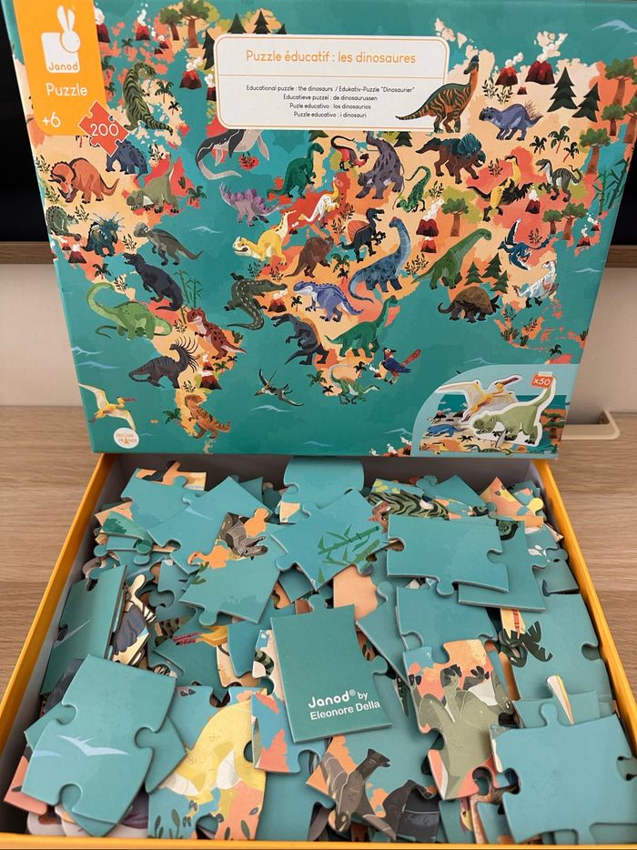 Puzzle éducatif dinosaures Janod - photo numéro 2
