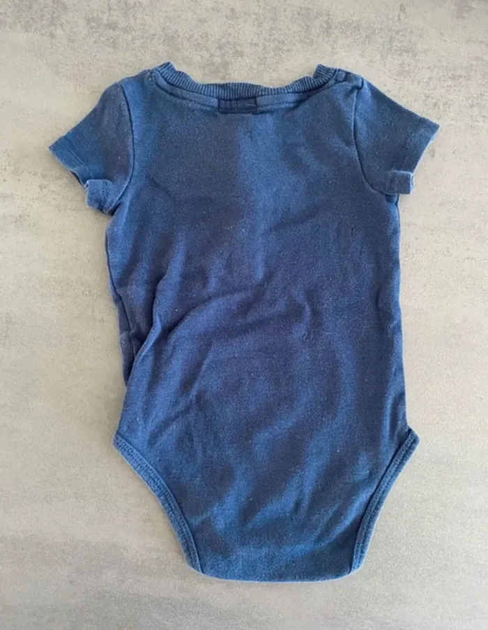 Body manches courtes bleu marine DPAM - 12 mois/74 cm - photo numéro 2