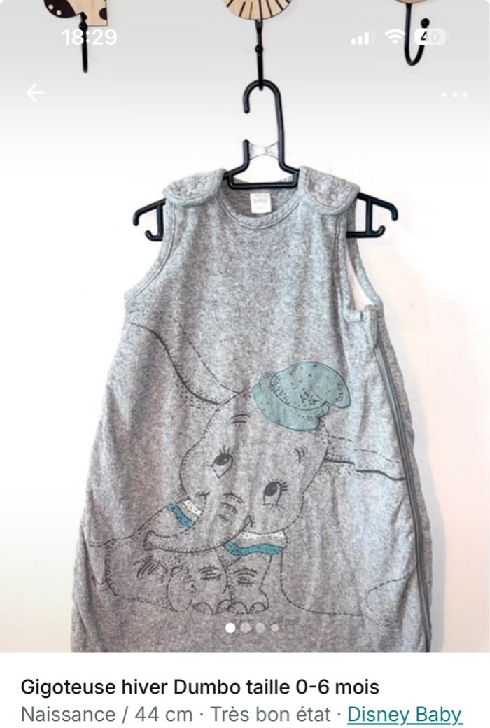Lot  RÉSERVÉ vêtements bébé Panpan Dumbo