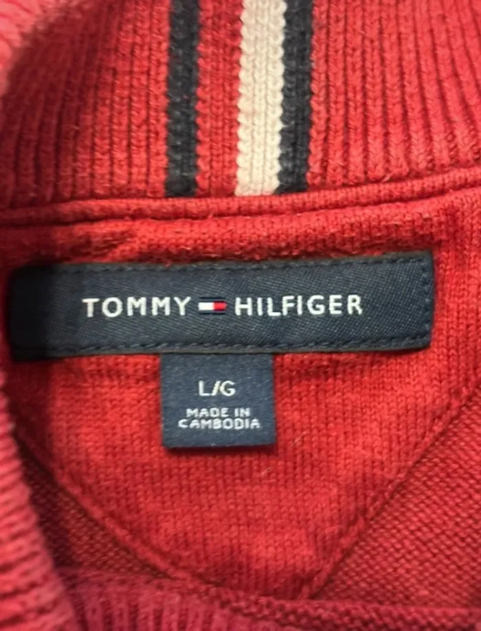 Pull Tommy H Bordeaux - photo numéro 4
