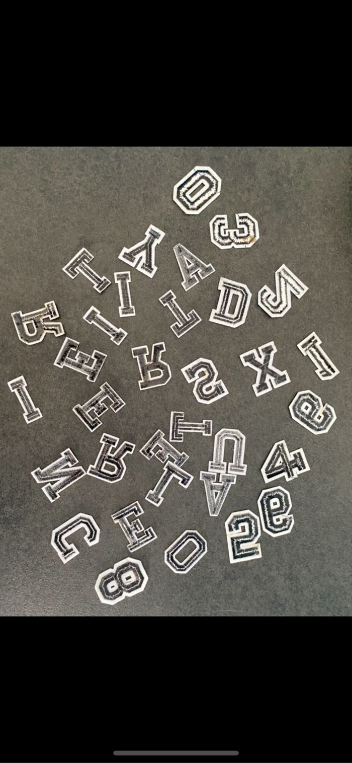 Lettres thermo collante