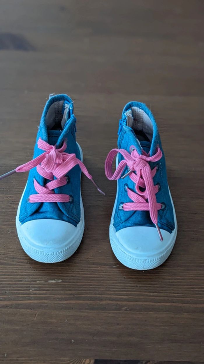 Basket haute en tissu bleu et rose In extenso 22 - photo numéro 2