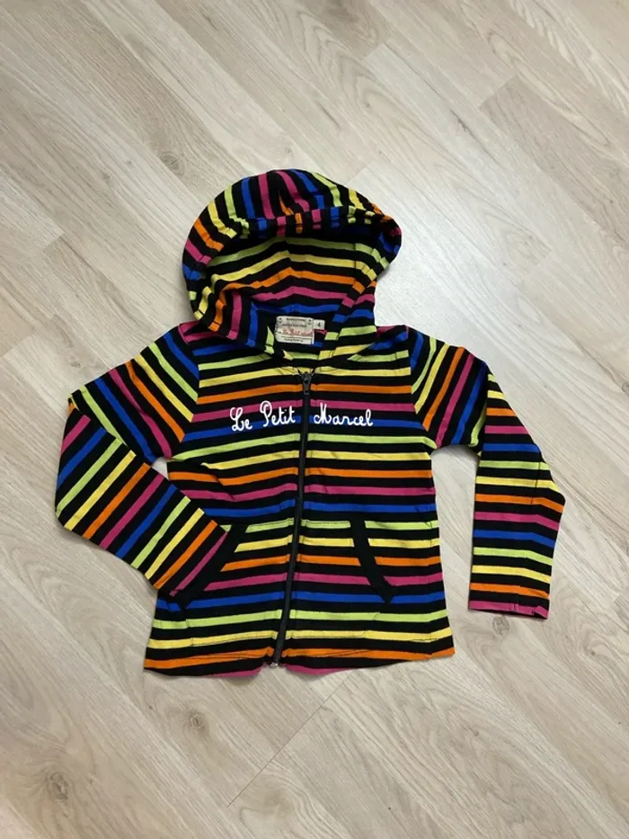 Gilet à capuche zippé Le petit Marcel Taille 4 ans
