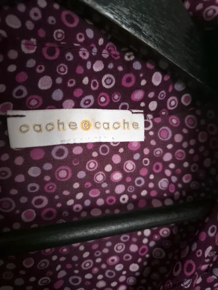 Blouse violette cache cache taille S - photo numéro 2
