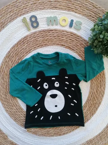 Tee-shirt manches longues à motifs - Grain de blé - 18 mois