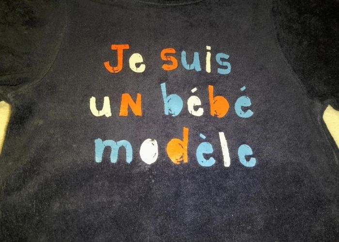 Pyjama en velours Marine + 1 offert 9M - photo numéro 2