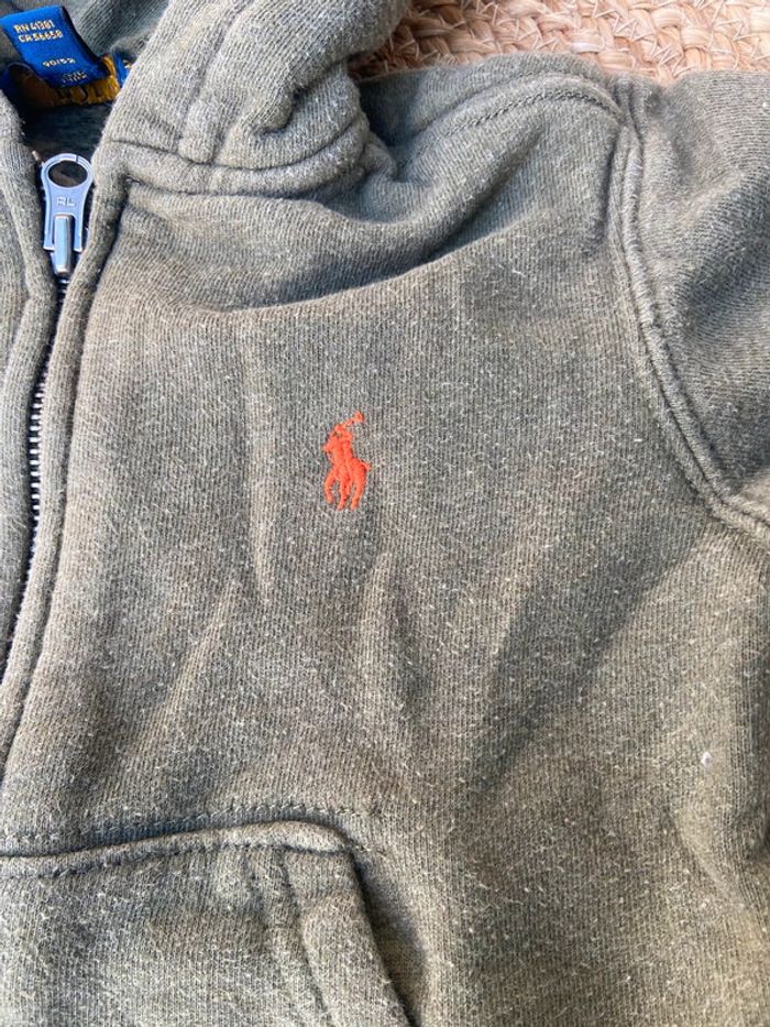 Sweat zipé à capuche garçon 24 mois Ralph Lauren - photo numéro 2