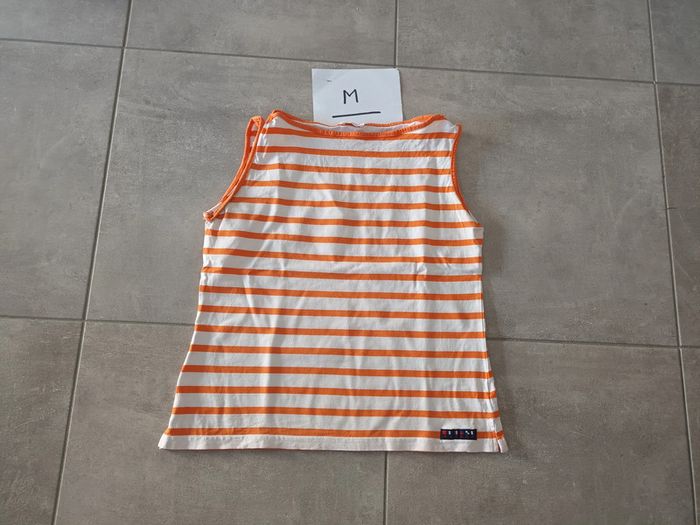 Débardeur rayée orange et blanc taille M Batela