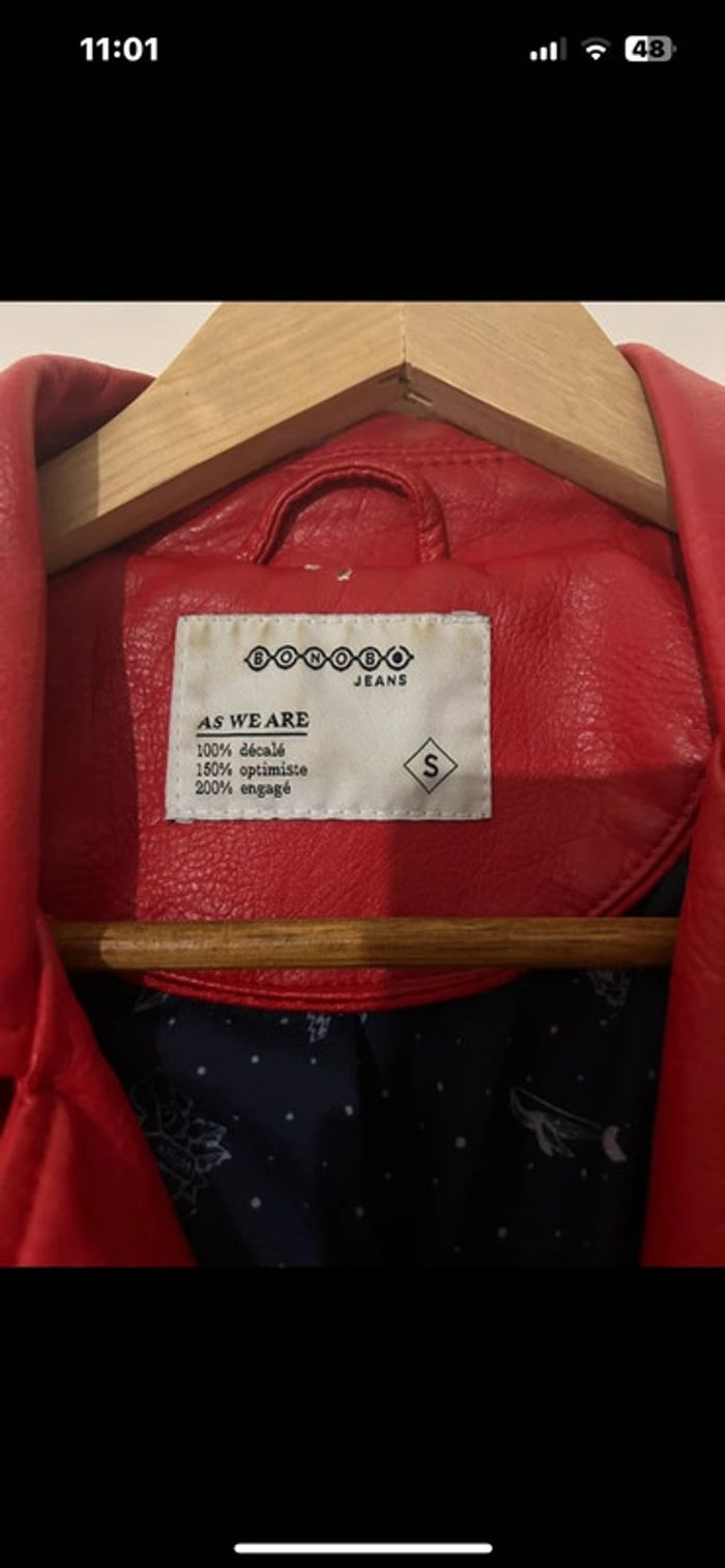 Veste simili rouge - photo numéro 3