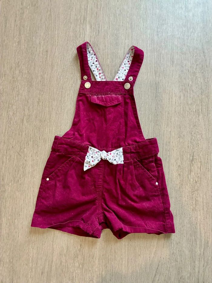 Salopette short velours Obaïbi 18 mois