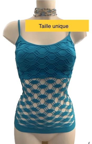 Top/croc top fantaisie turquoise taille unique