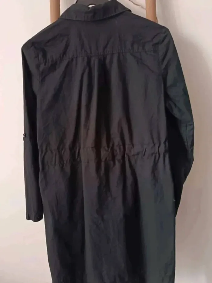 Robe chemise  noire  mi  longue - photo numéro 4