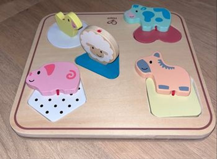 Jeux de ferme en bois avec sons d’animaux