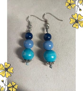 Boucles d’oreilles Bleu Méditerranée – Collection Terres d’Ailleurs