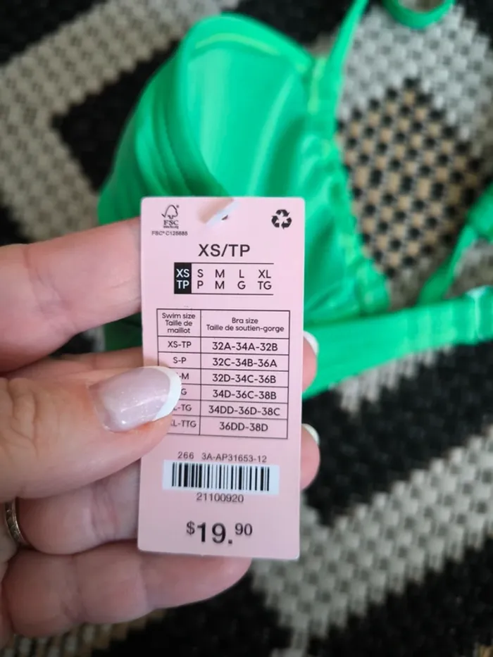 Haut de maillot de bain ardene taille xs neuf - photo numéro 3