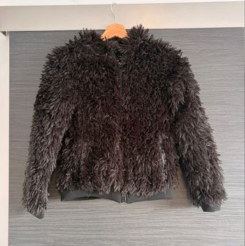 Manteau noir imitation fourrure Orchestra 14 ans