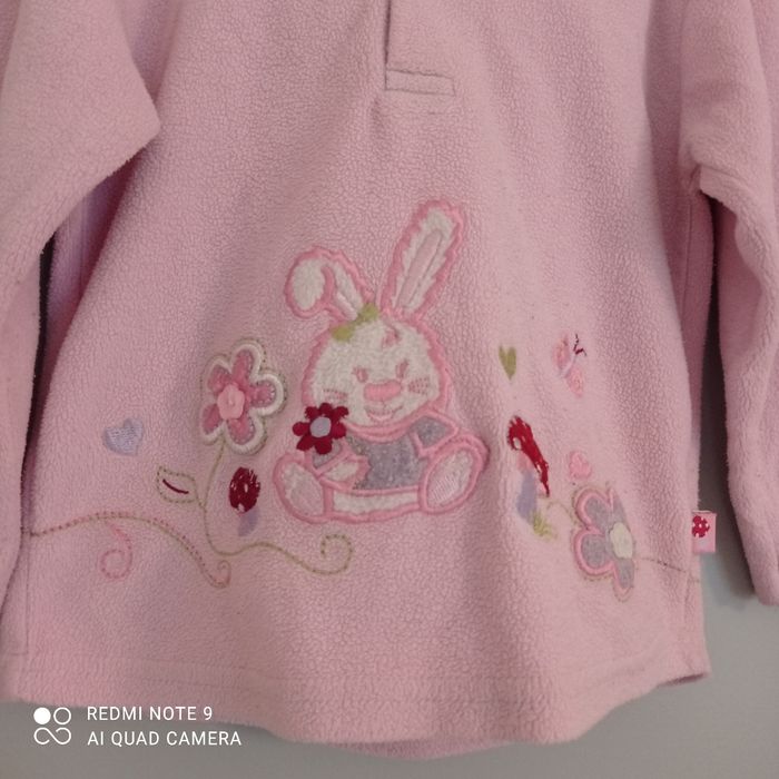 Sweat rose polaire lapin 2ans - photo numéro 2