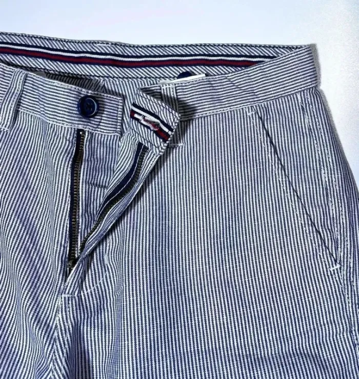 Shorts Buffalo striped chino navy blue white Mens W30 - photo numéro 9