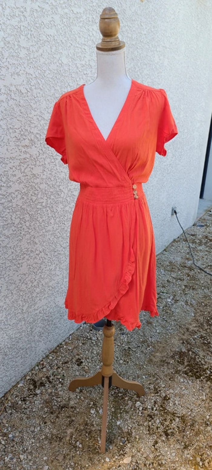 Robe portefeuille corail - photo numéro 4