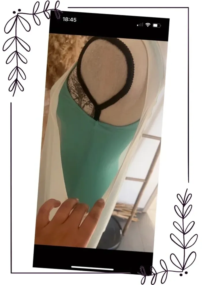 Petite robe d’été turquoise et ivoire - photo numéro 4