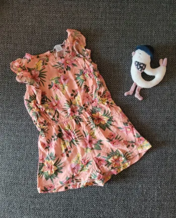 Combishort tropicale fille 2-3 ans 98 cm