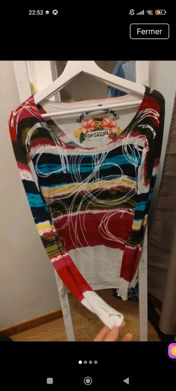 Haut / maillot Desigual très fin – manches longues – coupe ajustée