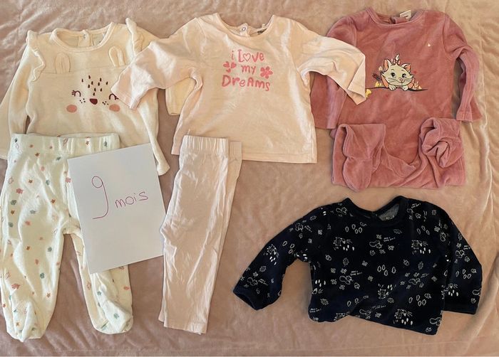 Lot pyjamas hiver 9 mois - photo numéro 2
